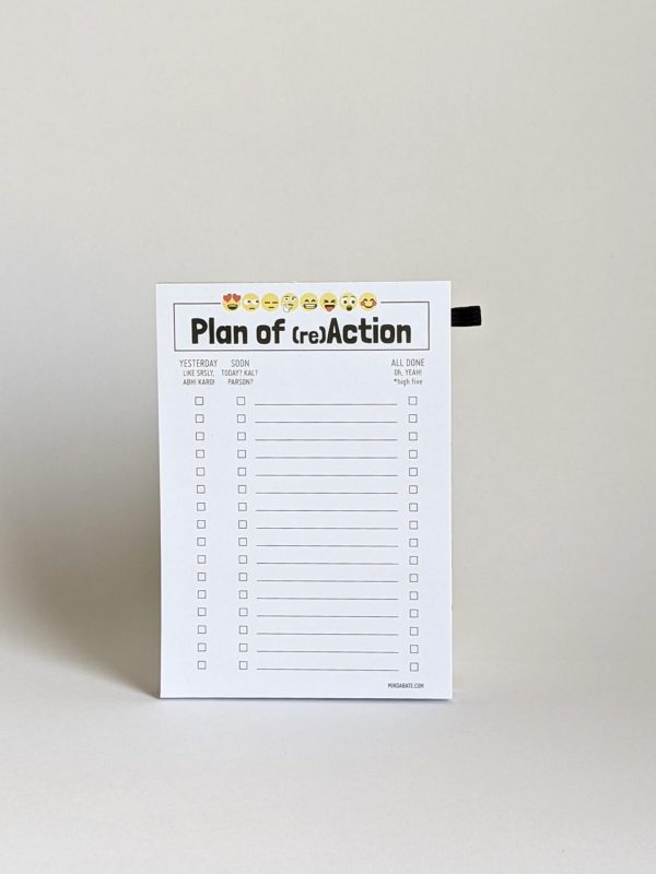 Plan of Reaction Notepads