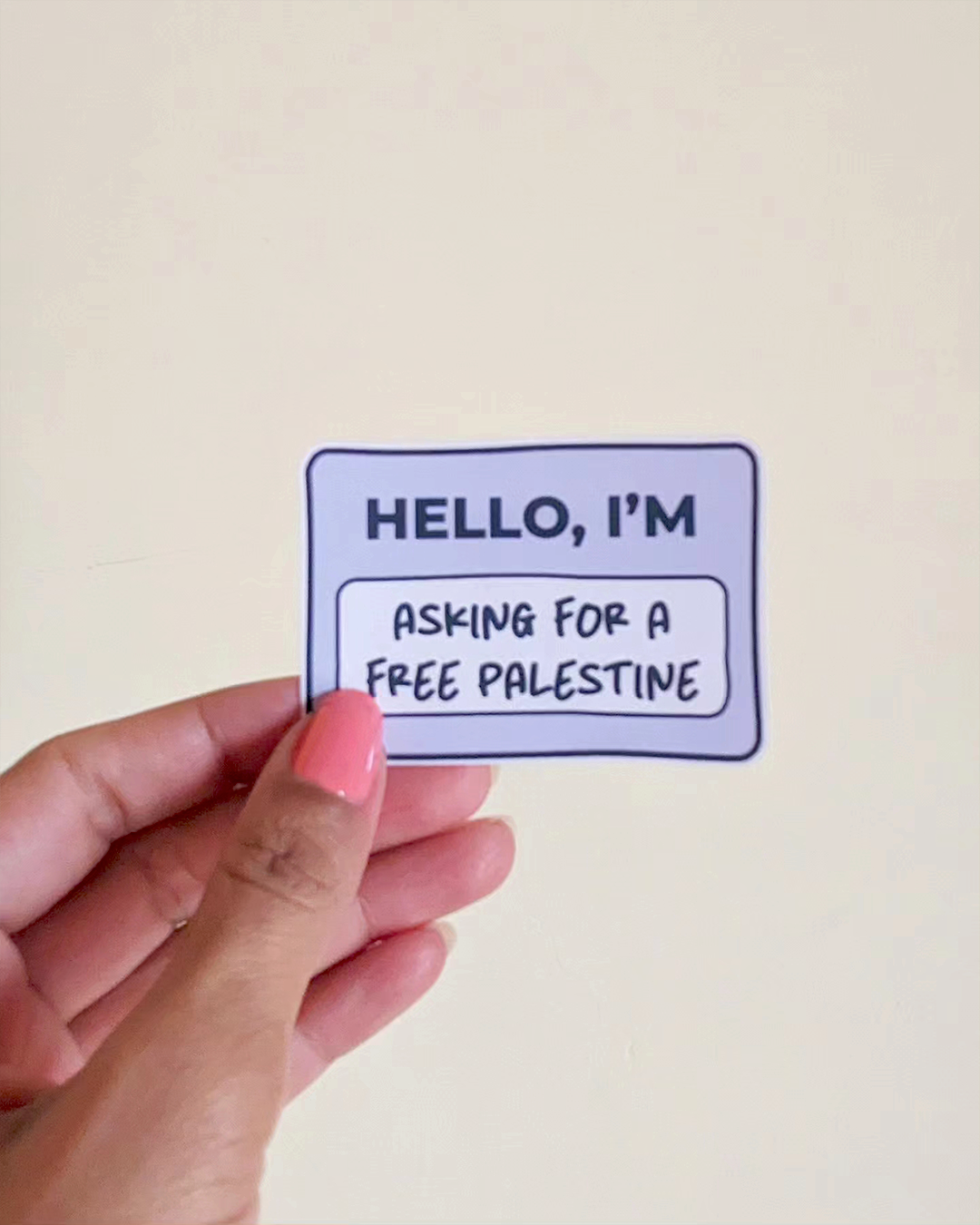 Asking for a free Palestine
